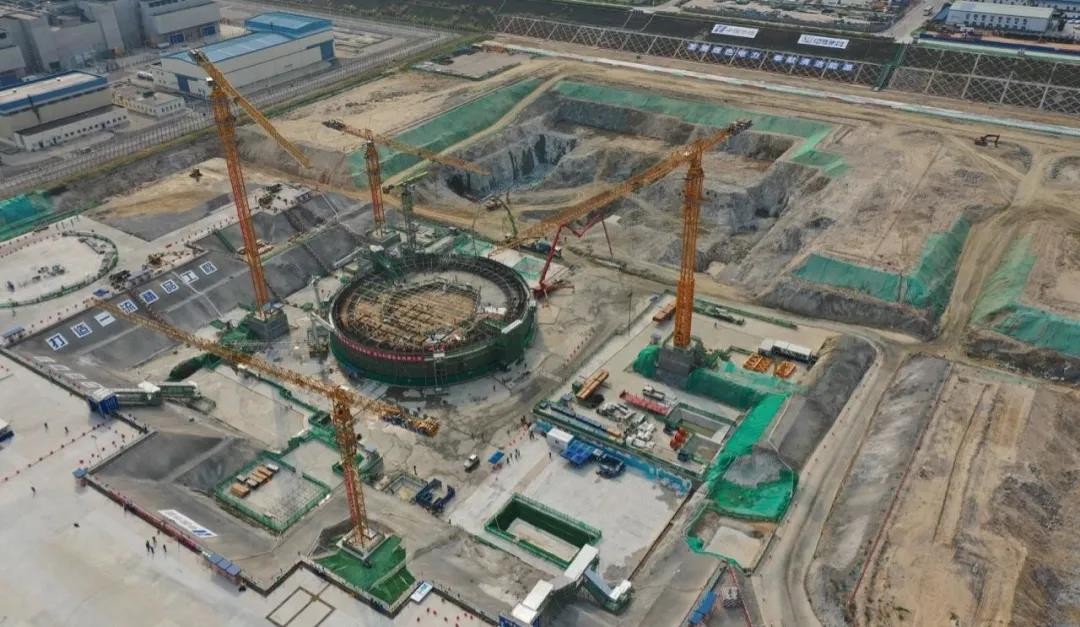 海南昌江核电3号机组核岛基础浇筑完成