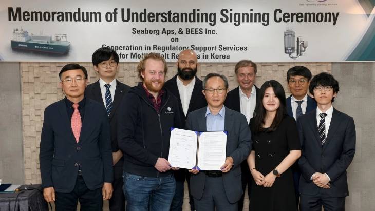 Seaborg 和 BEES签署关于浮动紧凑型熔盐反应堆的谅解备忘录
