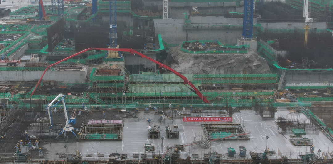 漳州核电厂1PX泵房0m板浇筑顺利完成