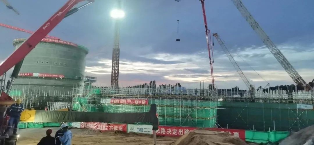玲龙一号丨海南昌江核电厂小堆示范工程常规岛挡土墙完成浇筑