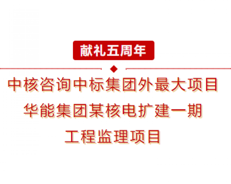 中核咨询中标集团外最大项目——华能集团某核电扩建一期工程监理项目