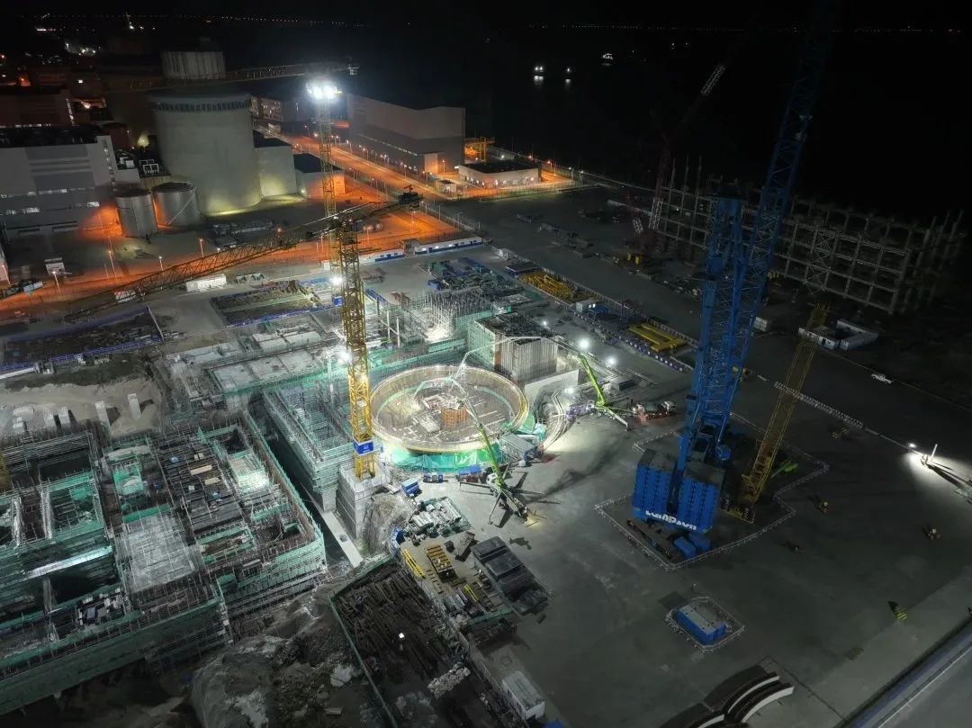 “合二为一” 三门核电3号核岛反应堆内部结构第二、三层浇筑完成