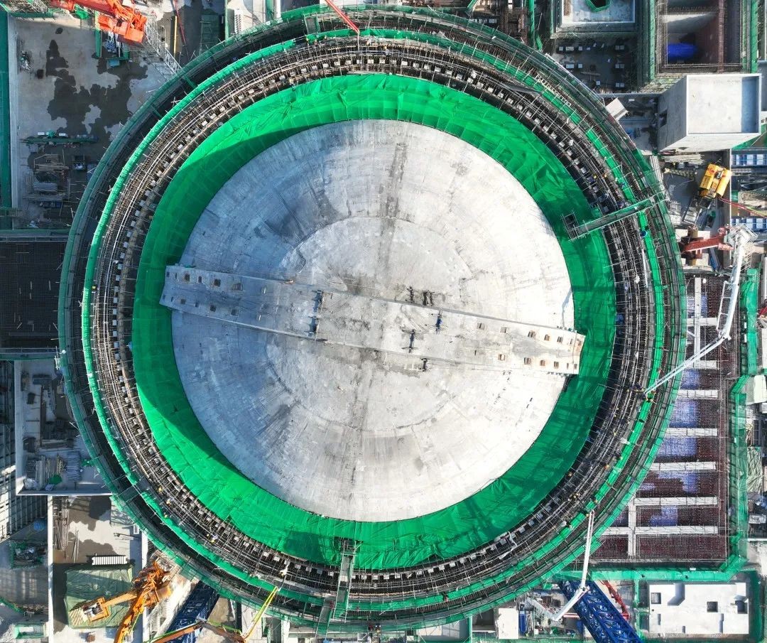 华龙一号漳州1号机组外层安全壳筒体施工完成