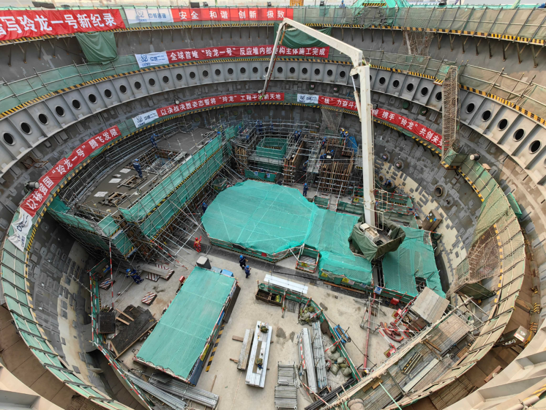 全球首堆“玲龙一号”反应堆厂房内部结构顺利封顶