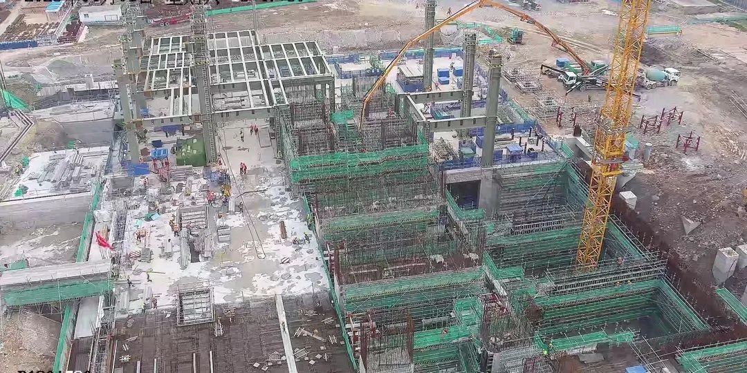 三门核电3号机组常规岛汽机基座运转平台以下结构施工完成