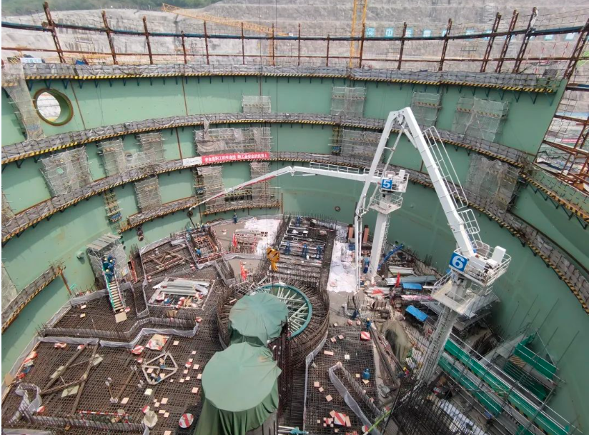 田湾核电站8号机组反应堆厂房内部结构+8.00m楼板混凝土浇筑完成