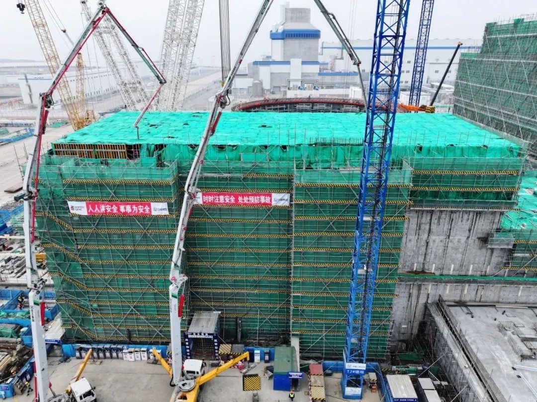封顶大吉!海阳核电3号机组附属厂房主体结构封顶