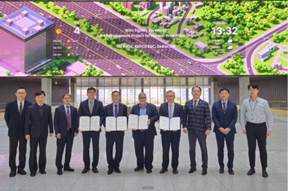 Lloyds、Zodiac、HD KSOE 和 Kepco 联合开发核动力船舶