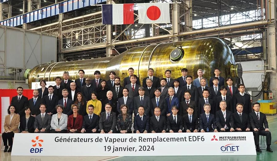 三菱重工完成了法国电力公司核电站三台替换蒸汽发生器的制造