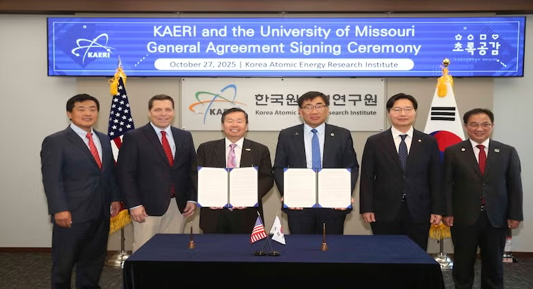 韩国原子能研究院(KAERI)与美国密苏里大学(Mizzou)深化核电合作 共筑创新联盟