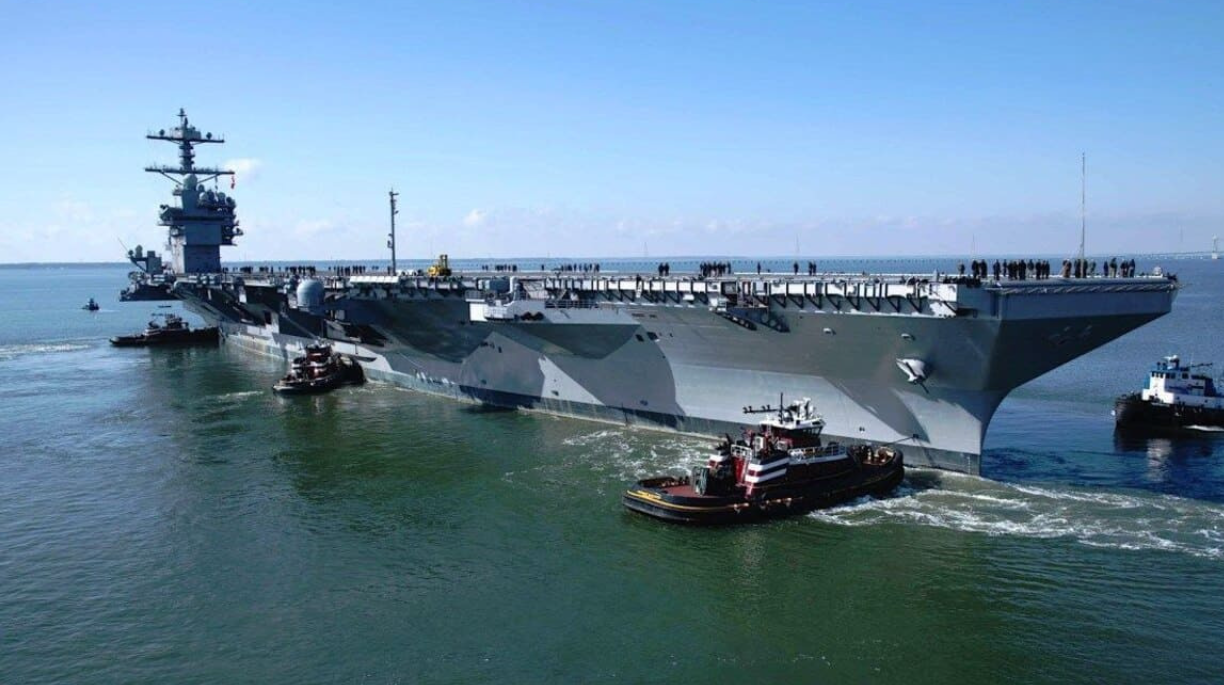 美国核动力航空母舰“约翰·F·肯尼迪”号(CVN-79)已启航进行首次海试