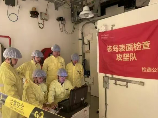 中广核苏州热工院检测公司自主研发稳压器加热元件视频检查设备，已在多堆型大修中成功应用