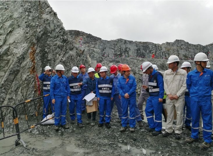 华南监督站完成广东太平岭核电厂1号机组核岛基坑负挖验槽核安全检查