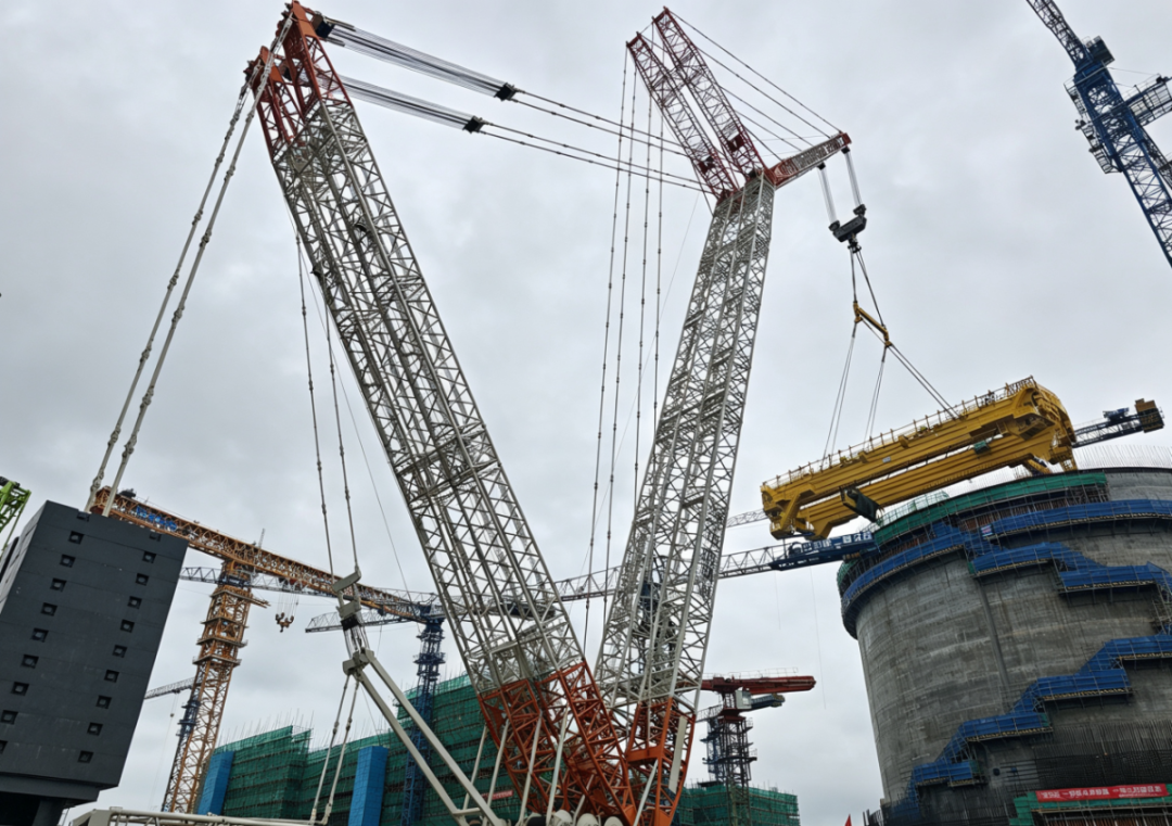 Completion of Polar Crane Bridge Lifting for Unit 4 of Zhangzhou Nuclear Power Plant